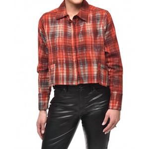 NEW TULIP CLOTHING cecilia button down shirt in johnstone flannel